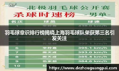 羽毛球意识排行榜揭晓上海羽毛球队荣获第三名引发关注